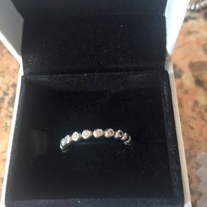 NEW PANDORA For Eternity ring. SS and Crystals